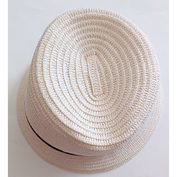 Scala Pronto Straw Fedora Hat With Ribbon Bow Band 100% Paper Polyester Beige - Picture 5 of 7